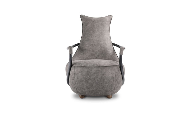 Moe's Home Collection Carlisle Grey Velvet Club Chair