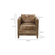 Moe's Home Collection Darlington Leather Club Chair