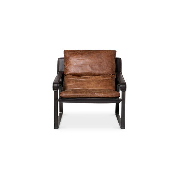 Moe's Home Collection Connor Cappuccino Leather Club Chair