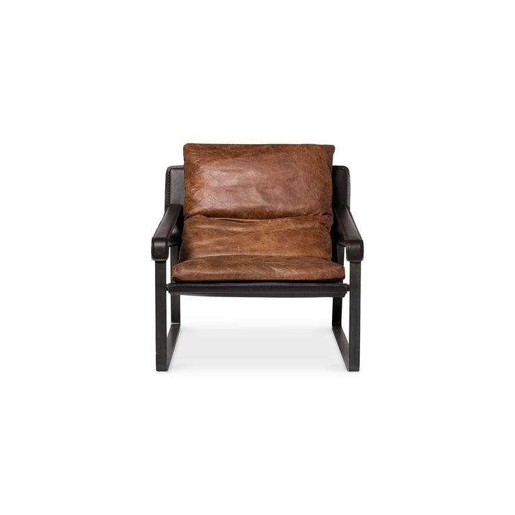 Moe's Home Collection Connor Cappuccino Leather Club Chair