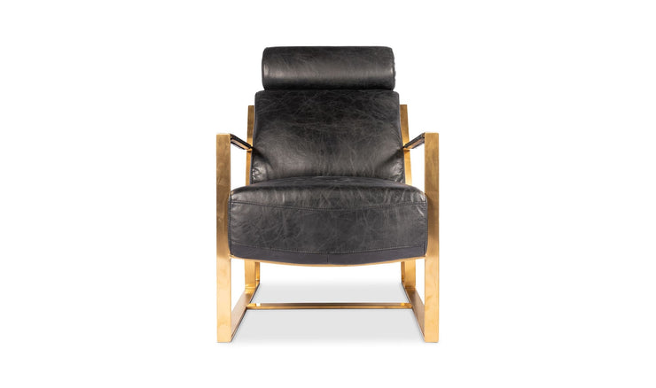Moe's Home Collection Paradiso Black Leather Chair