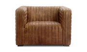 Moe's Home Collection Castle Open Road Brown Leather Chair