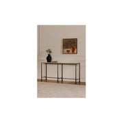 Moe’s Home Collection River Botticino Marble and Iron Console Table