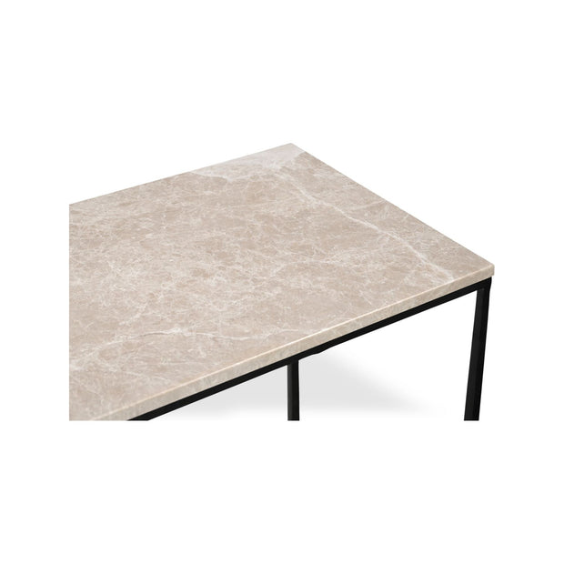 Moe’s Home Collection River Botticino Marble and Iron Console Table