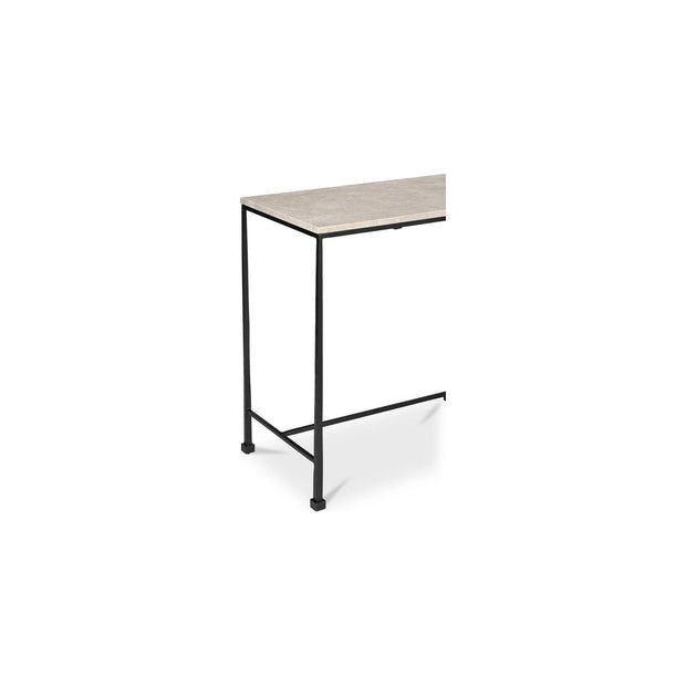 Moe’s Home Collection River Botticino Marble and Iron Console Table