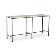 Moe’s Home Collection River Botticino Marble and Iron Console Table