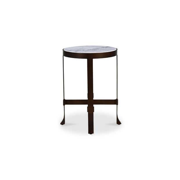 Moe's Home Collection Holli White Marble Side Table