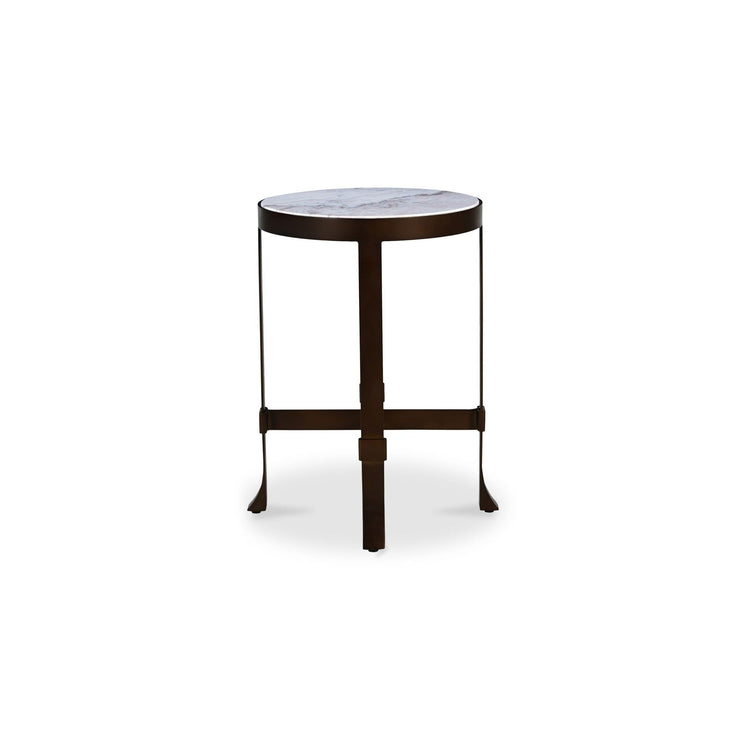 Moe's Home Collection Holli White Marble Side Table