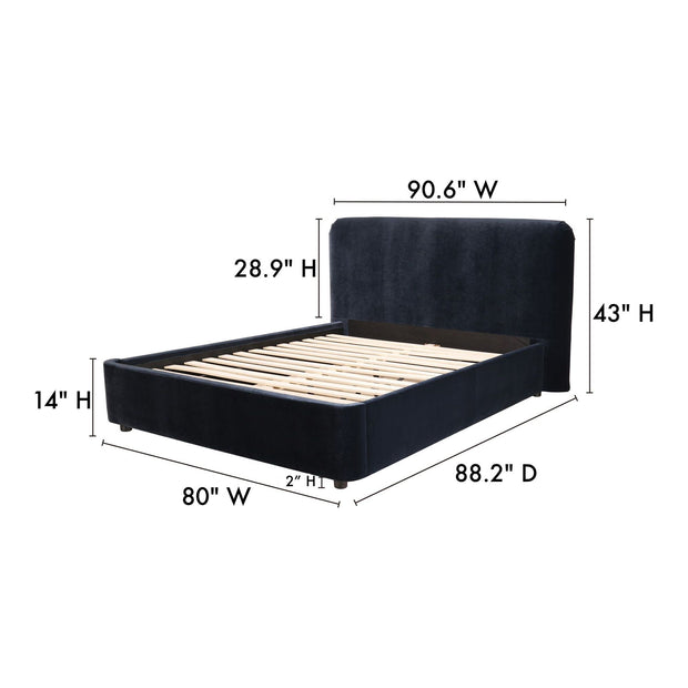 Moe's Home Collection Samara Blue King Bed
