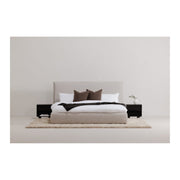 Moe's Home Collection Luzon Light Grey Upholstered King Size Bed