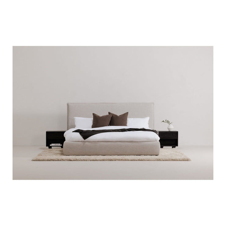 Moe's Home Collection Luzon Light Grey Upholstered King Size Bed