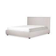 Moe's Home Collection Luzon Light Grey Upholstered King Size Bed With Tall Headboard