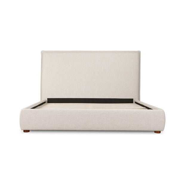 Moe's Home Collection Luzon Wheat Upholstered Queen Size Bed With Tall Headboard