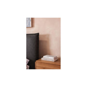 Moe's Home Collection Luzon Vegan Leather Upholstered King Size Bed With Tall Headboard