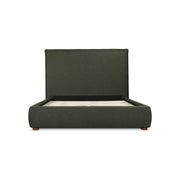 Moe's Home Collection Luzon Green Upholstered King Size Bed With Tall Headboard