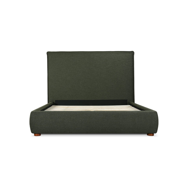 Moe's Home Collection Luzon Green Upholstered King Size Bed With Tall Headboard