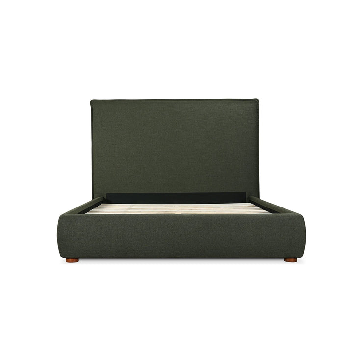 Moe's Home Collection Luzon Green Upholstered King Size Bed With Tall Headboard