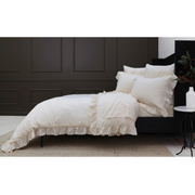 Pom Pom at Home Rowan Greige Crinkled Cotton Duvet Set  ~ Available in Twin, Queen and King Sizes