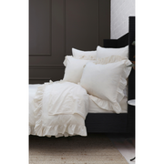 Pom Pom at Home Rowan Greige Crinkled Cotton Duvet Set  ~ Available in Twin, Queen and King Sizes
