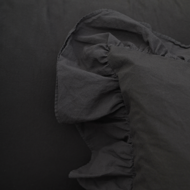 Pom Pom at Home Rowan Midnight Crinkled Cotton Duvet Set ~ Available in Twin, Queen and King Sizes