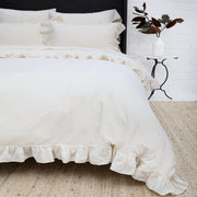 Pom Pom at Home Rowan Greige Crinkled Cotton Duvet Set  ~ Available in Twin, Queen and King Sizes