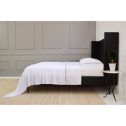Pom Pom at Home Sheena Bamboo Sateen Sheet Set ~ Navy Piping ~ Available in Twin, Queen and King Sizes