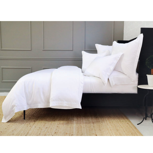 Pom Pom at Home Sheena Bamboo Sateen Duvet Cover Set ~ White Piping ~ Available in Twin, Queen and King Sizes