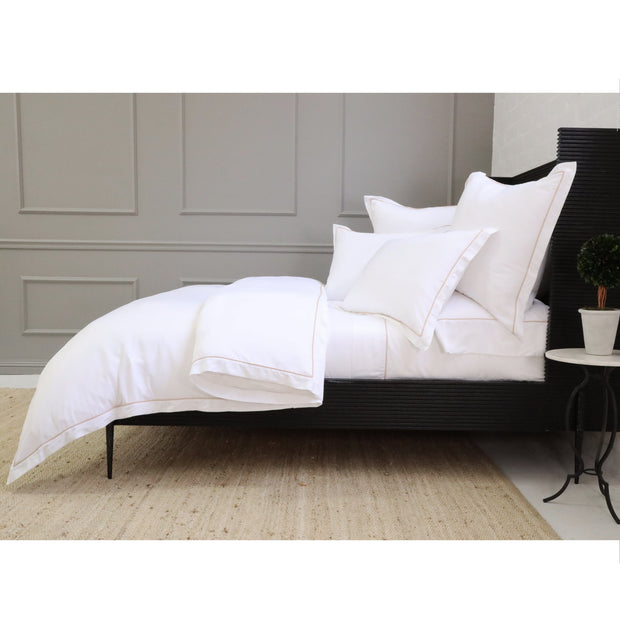 Pom Pom at Home Sheena Bamboo Sateen Duvet Cover Set  ~ Sand Piping ~ Available in Twin, Queen and King Sizes