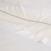 Pom Pom at Home Sheena Bamboo Sateen Sheet Set ~ Sea Glass Piping ~ Available in Twin, Queen and King Sizes