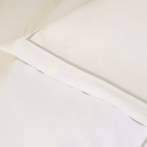 Pom Pom at Home Sheena Bamboo Sateen Duvet Cover Set ~ Sea Glass Piping ~ Available in Twin, Queen and King Sizes