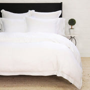 Pom Pom at Home Sheena Bamboo Sateen Duvet Cover Set ~ White Piping ~ Available in Twin, Queen and King Sizes