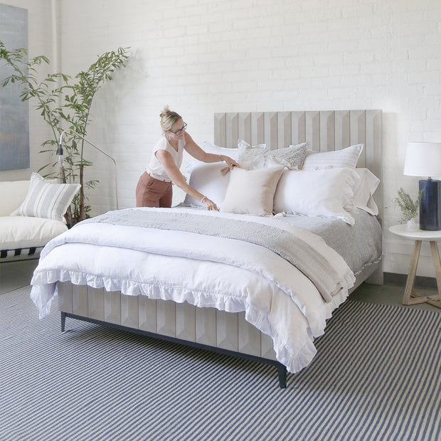 Pom Pom at Home Nantucket Grey Matelasse Coverlet and Pillow Shams ~ Available in Twin, Queen and King Sizes