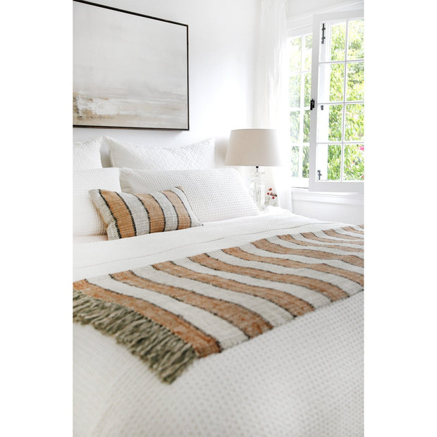 Pom Pom at Home Zuma Cream Blanket & Pillow Shams ~ Available in Twin, Queen and King Sizes