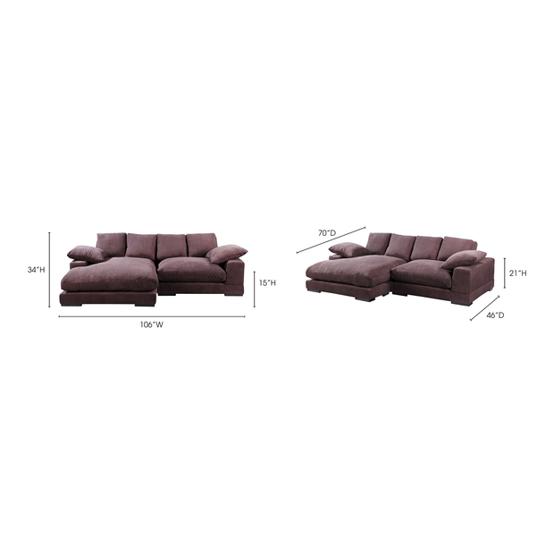 Moe's Home Collection Plunge Dark Brown Sectional