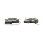 Moe's Home Collection Plunge Charcoal Sectional