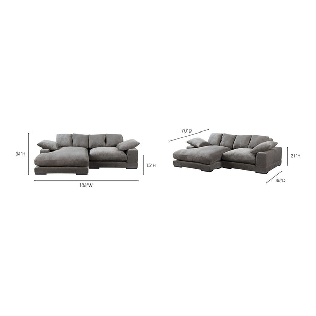 Moe's Home Collection Plunge Charcoal Sectional