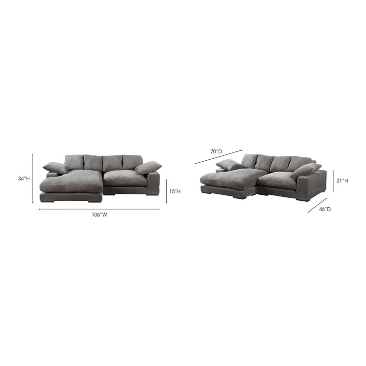 Moe's Home Collection Plunge Charcoal Sectional