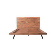 Moe's Home Collection Madagascar Brown Acacia Wood Platform Queen Size Bed