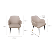 Moe’s Home Collection Berlin Taupe Accent Chair