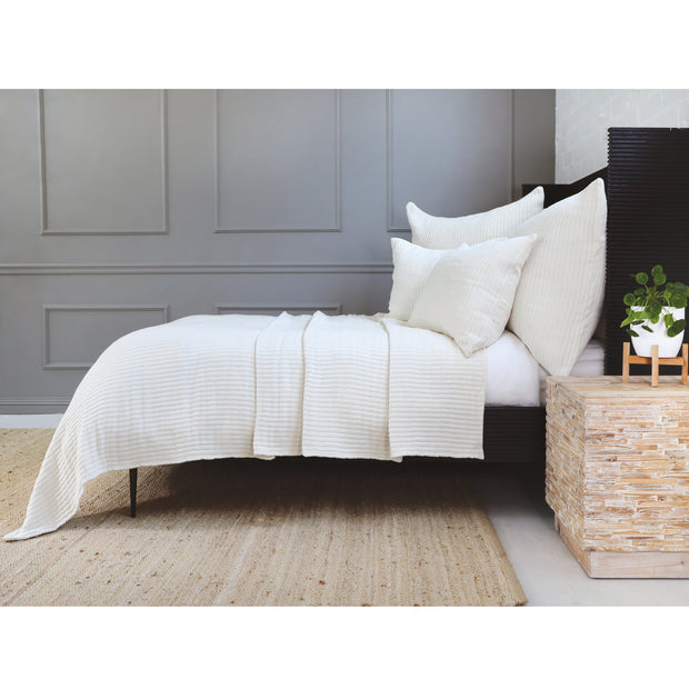 Pom Pom at Home Vancouver Cream Coverlet and Pillow Shams ~ Available in Twin, Queen and King Sizes