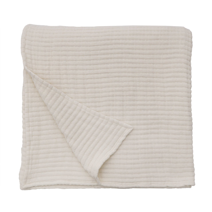Pom Pom at Home Vancouver Cream Coverlet and Pillow Shams ~ Available in Twin, Queen and King Sizes