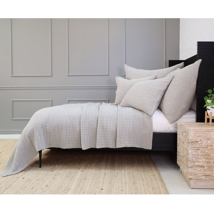 Pom Pom at Home Vancouver Grey Coverlet and Pillow Shams ~ Available in Twin, Queen and King Sizes