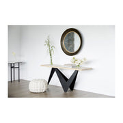 Moe’s Home Collection Bird Live Edge Console Table With Iron Base