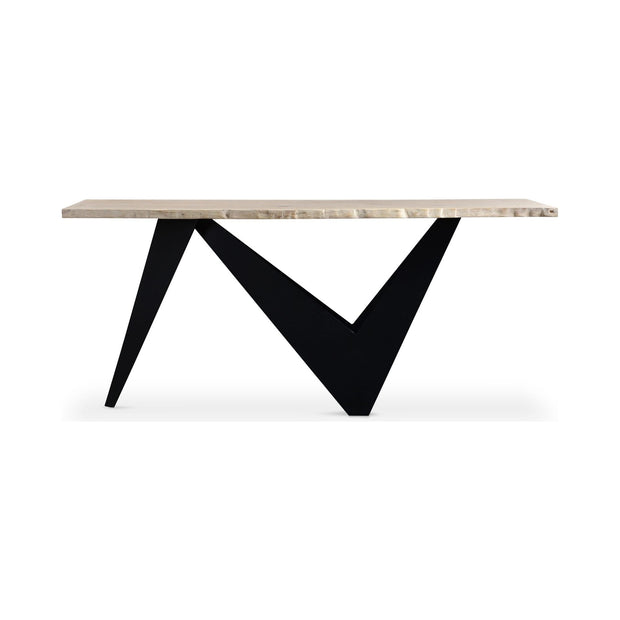 Moe’s Home Collection Bird Live Edge Console Table With Iron Base