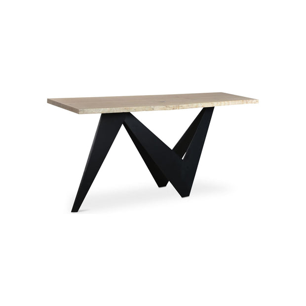 Moe’s Home Collection Bird Live Edge Console Table With Iron Base