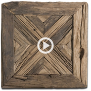 Uttermost Rennick Rustic Pine Wood Wall Square