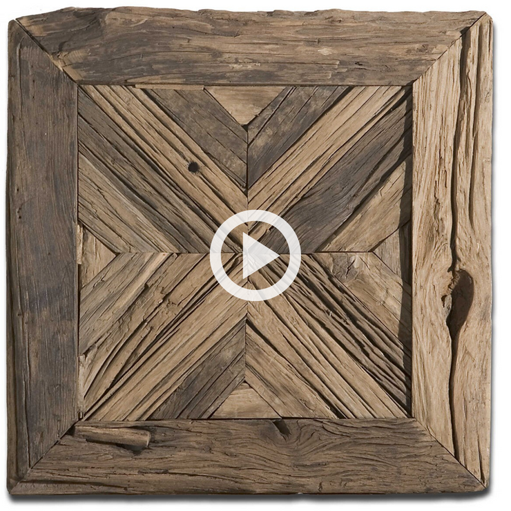 Uttermost Rennick Rustic Pine Wood Wall Square