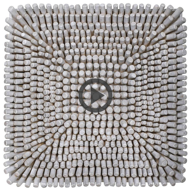 Uttermost Portside Gray Beech Wood Wall Panel