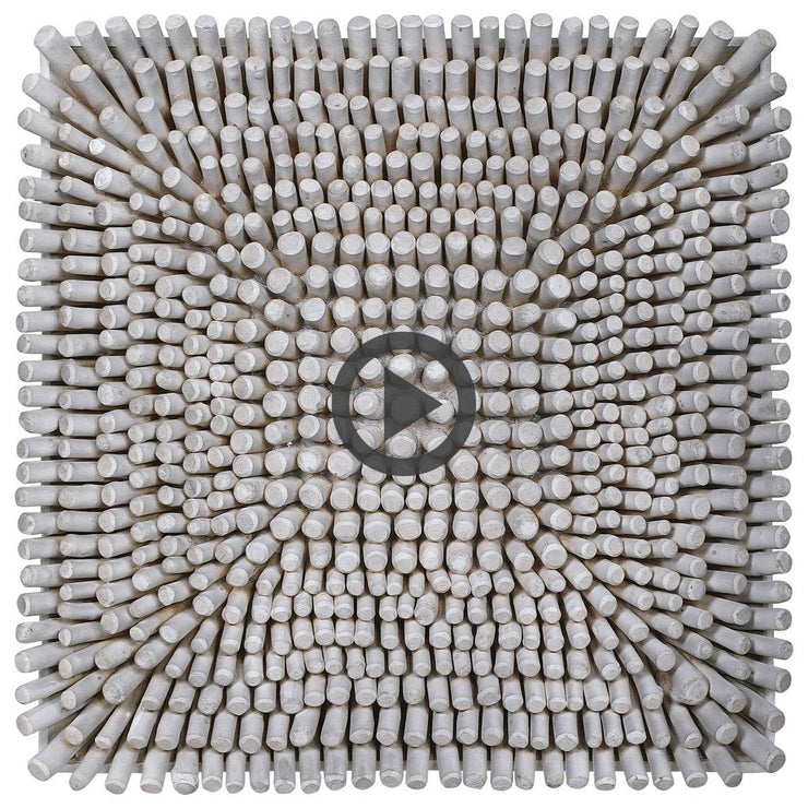Uttermost Portside Gray Beech Wood Wall Panel
