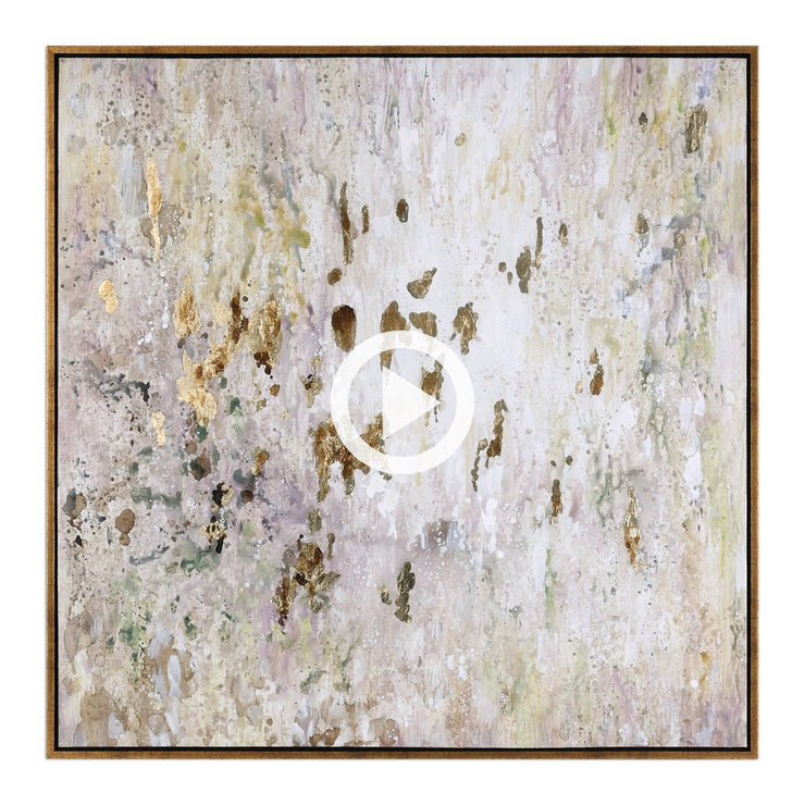 Uttermost Golden Raindrops Hand Painted Canvas